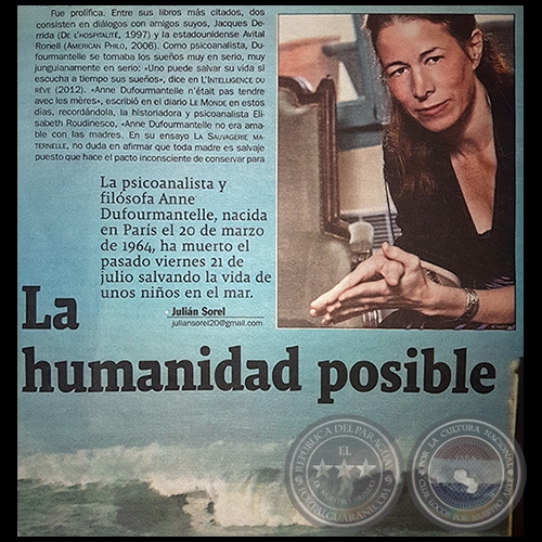 LA HUMANIDAD POSIBLE - Por JULIÁN SOREL - Domingo, 06 de Agosto de 2017